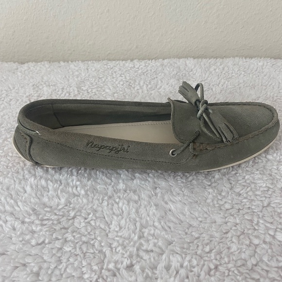 Napapijri Women’s Suede Boat Dock Style Sage Green Loafers Size 39/Size 8 US - Picture 13 of 15